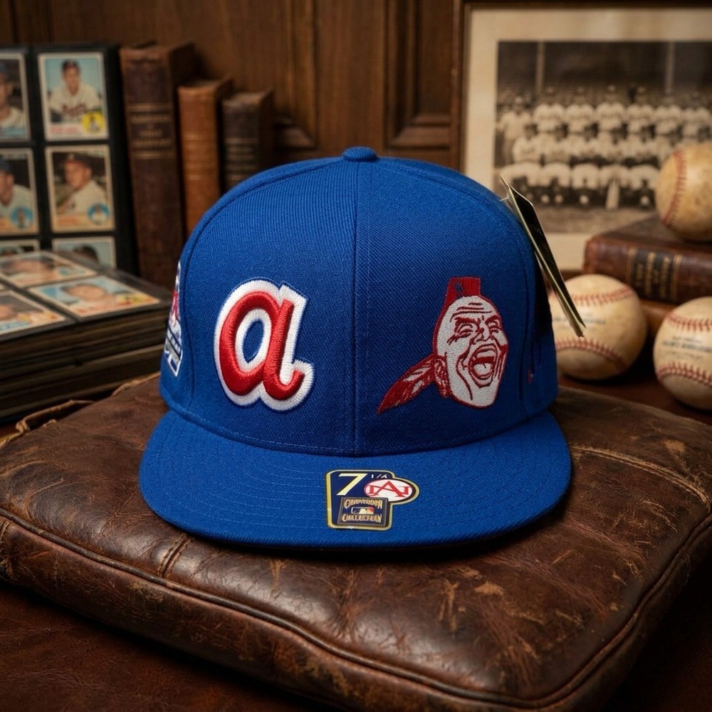 NWT American Needle Atlanta Braves Cooperstown Collection Fitted Hat 7 1/4 Rare